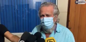 Macarrão falou com a imprensa após a prisão de suspeito 