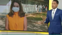 A repórter Maria Fernanda Soares e o apresentador Fred Ferreira do Bom Dia DF.