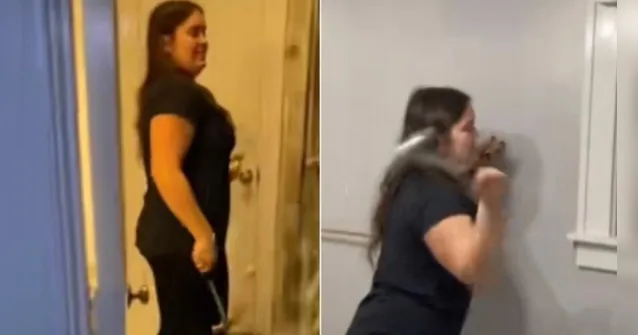 Imagem ilustrativa da notícia Vídeo: mulher quebra casa de namorado após fim da relação