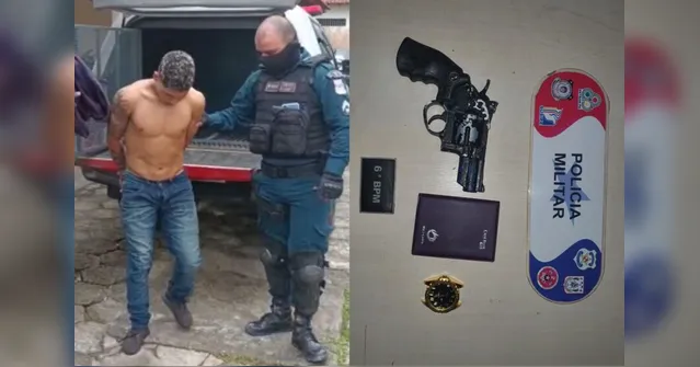 Imagem ilustrativa da notícia Homem é preso com simulacro após perseguição em Ananindeua