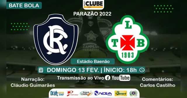 Imagem ilustrativa da notícia Tem jogo no DOL! Acompanhe Clube do Remo x Tuna Luso