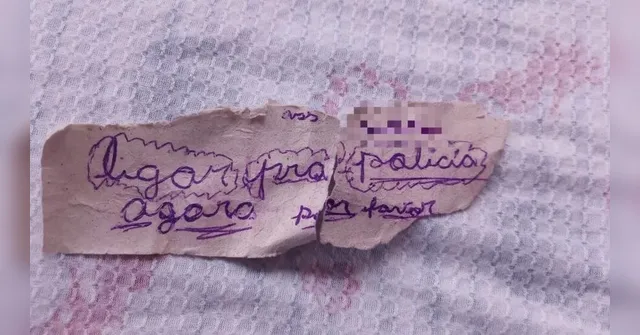 Imagem ilustrativa da notícia Criança de 11 anos vitima de abuso pede socorro em bilhete