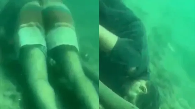 Imagem ilustrativa da notícia Vídeo: corpo amarrado com pedras é achado no fundo de canal 