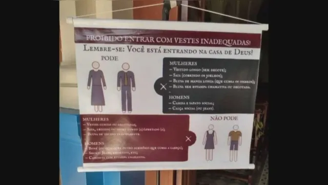 Imagem ilustrativa da notícia Padre proíbe fiéis de entrar em igreja com “roupas vulgares”