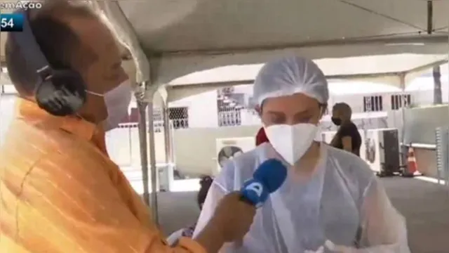 Imagem ilustrativa da notícia Vídeo: repórter testa positivo para Covid ao vivo e viraliza
