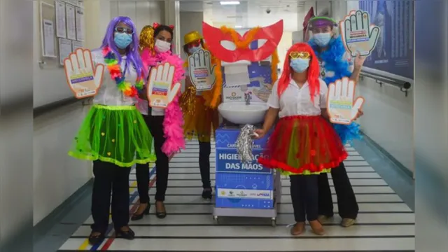 Imagem ilustrativa da notícia Bloquinho de carnaval anima crianças em hospital no Pará