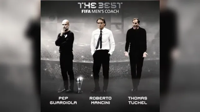 Imagem ilustrativa da notícia Prêmio da FIFA tem Guardiola, Tuchel e Mancini na final
