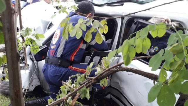 Imagem ilustrativa da notícia Video: Motorista fica preso em ferragens após acidente grave