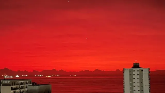Imagem ilustrativa da notícia Erupção de vulcão em Tonga gera céu rosa no Brasil