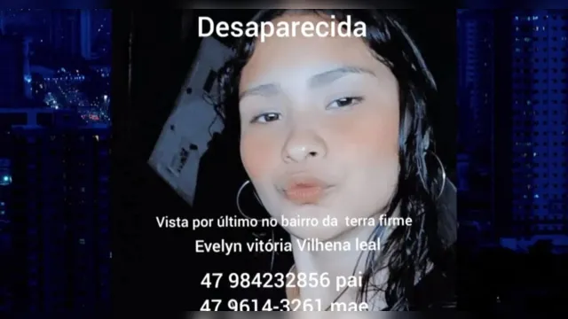 Imagem ilustrativa da notícia Vídeo:
adolescente de 14 anos está desaparecida
