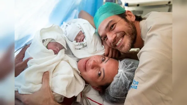 Imagem ilustrativa da notícia Fabiula Nascimento e Emilio Dantas  mostram os gêmeos