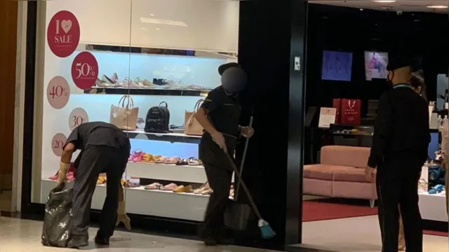 Imagem ilustrativa da notícia Vídeo: pedaço de forro de shopping cai e assusta em Belém