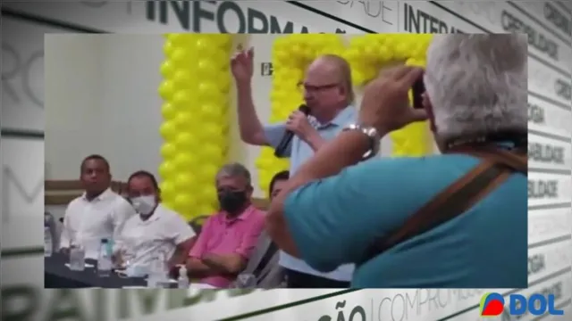 Imagem ilustrativa da notícia Vídeo: presidente do PTB apoia Helder diante de opositores