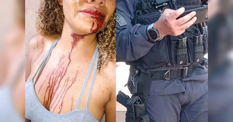 Imagem ilustrativa da notícia Sargento da PM dá soco na boca de mulher em abordagem