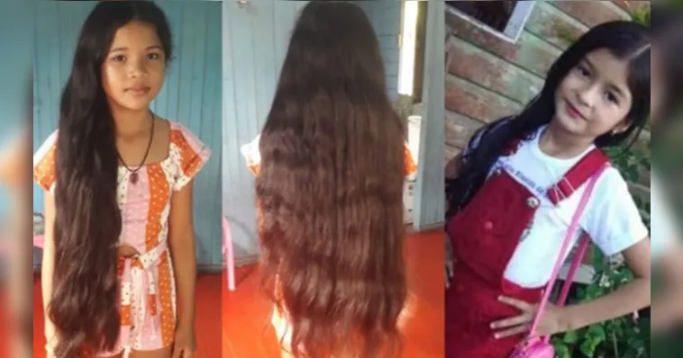 Imagem ilustrativa da notícia Menina que nunca cortou cabelo quer doar para escalpelada