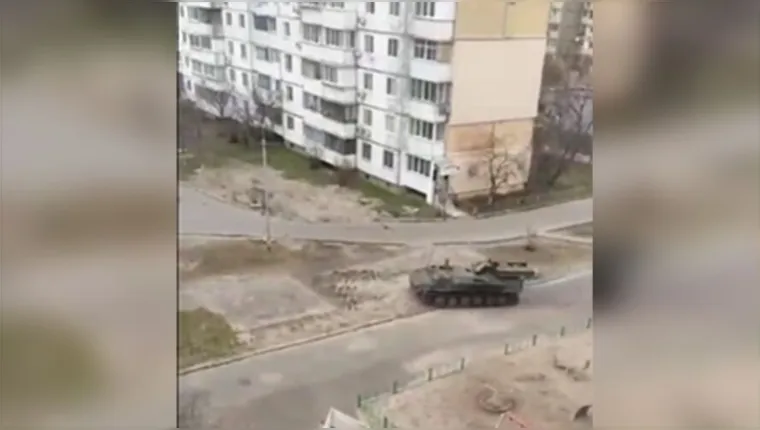 Imagem ilustrativa da notícia Vídeo: Kiev sofre novo bombardeio e se prepara para invasão