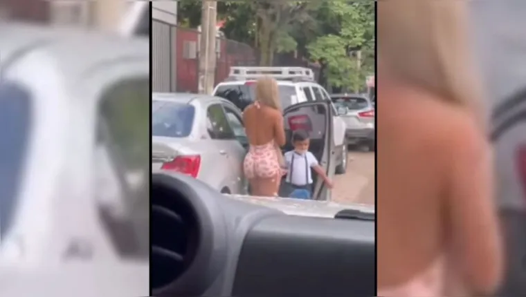 Imagem ilustrativa da notícia Mãe é criticada por deixar filho na escola com roupa curta