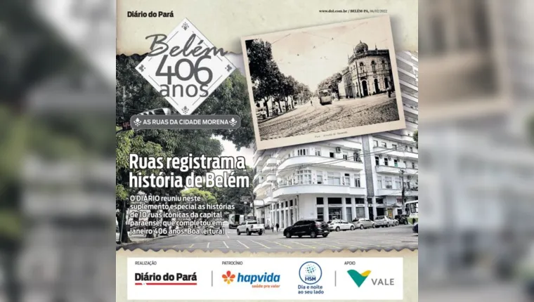 Imagem ilustrativa da notícia Diário lança caderno especial sobre as ruas de Belém