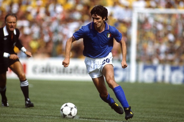 Falecido em 2020, atacante Paolo Rossi marcou 3 gols que eliminou o Brasil na Copa do Mundo de 1982.