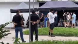 Equipe da Netflix foi flagrada em praça da Cidade Velha, em Belém.