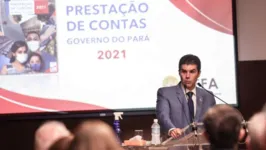 Governador, Helder Barbalho, na entrega ao TCE da prestação de contas de 2021 do Governo do Estado