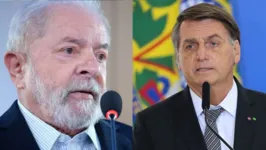 Segundo a pesquisa, o ex-presidente Lula tem vantagem sobre Jair Bolsoanro