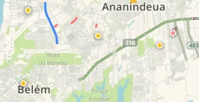 Até o momento apenas um acidente foi resgistrado, porém ninnguém ficou ferido.