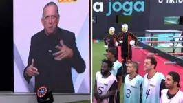 Foram dois "tempos" de jogo, com sete minutos cada um.
