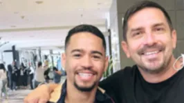 Yago Pikachu e o ex-jogador que atuou no Paysandu e Remo, Luiz Mário.