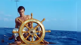 Alain Delon no filme "O Sol por Testemunha", que lançou a carreira no cinema