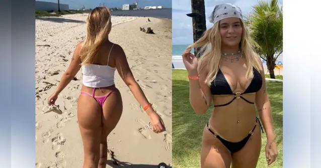 Imagem ilustrativa da notícia Viih Tube mostra bumbum gigante em praia do nordeste