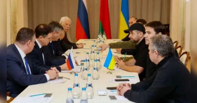 Imagem ilustrativa da notícia Rússia e Ucrânia começam reunião para negociações 