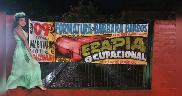 Imagem ilustrativa da notícia Aluna da UEPA se forma com faixa de aparelhagem e viraliza