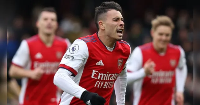 Imagem ilustrativa da notícia Martinelli garante vitória do Arsenal contra o Watford