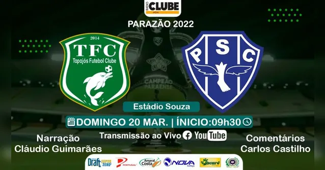 Imagem ilustrativa da notícia Tem Jogo no DOL: Ouça Tapajós X Paysandu pela Rádio Clube