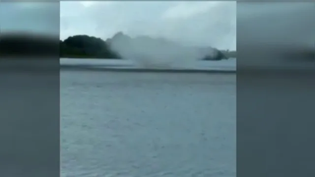 Imagem ilustrativa da notícia Vídeo: tromba d’água traz medo e prejuízos na divisa do Pará