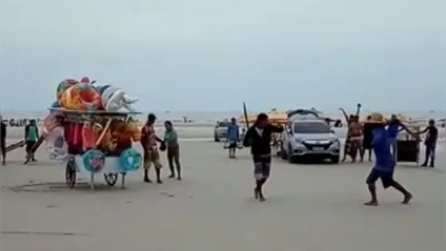 Imagem ilustrativa da notícia UFC no Sal: homens brigam em plena praia de Salinas