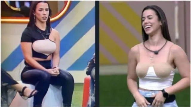 Imagem ilustrativa da notícia BBB 22: Larissa reage e bota cropped que virou piada no lixo