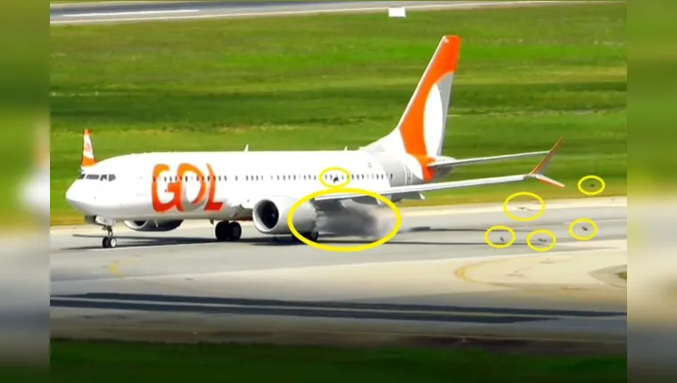 Imagem ilustrativa da notícia Vídeo: avião da GOL sofre colisões ao decolar de Guarulhos