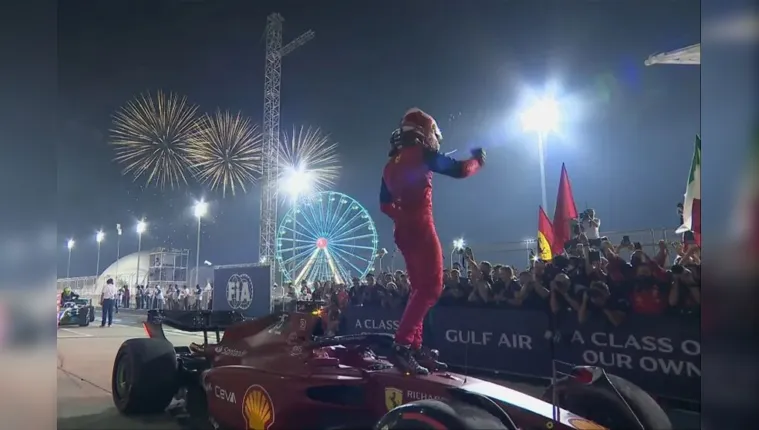 Imagem ilustrativa da notícia Leclerc vence com direito a dobradinha da Ferrari no Bahrein