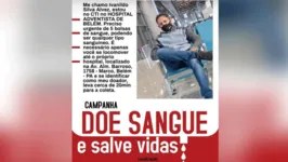 Paciente precisa de doação de sangue