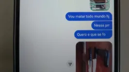 Mensagem sobre o suposto massacre nas redes sociais