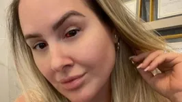 Patrícia Leite mostrou aos seguidores o problema no olho