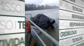 Rebocador virou com a forte chuva e ventania durante a tarde