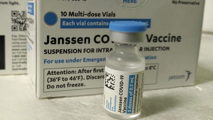 Ampola da vacina da Janssen contra a Covid-19