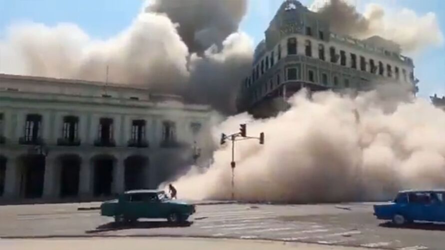 Imagem ilustrativa da notícia: Vídeo: Hotel de luxo explode em Cuba e oito morrem