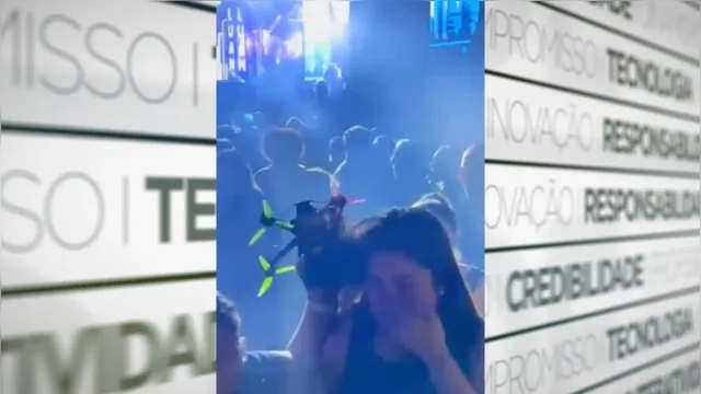 Imagem ilustrativa da notícia Vídeo:
drone cai em fã durante música Meteoro em show