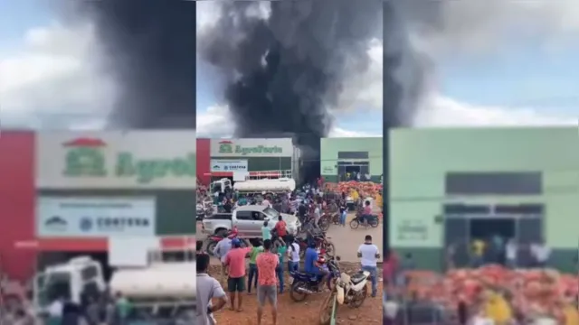 Imagem ilustrativa da notícia Incêndio atinge loja de materiais de construção em Tucumã