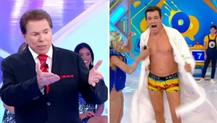 Imagem ilustrativa da notícia Vídeo: Celso leva bronca de Silvio por ficar de cueca na TV