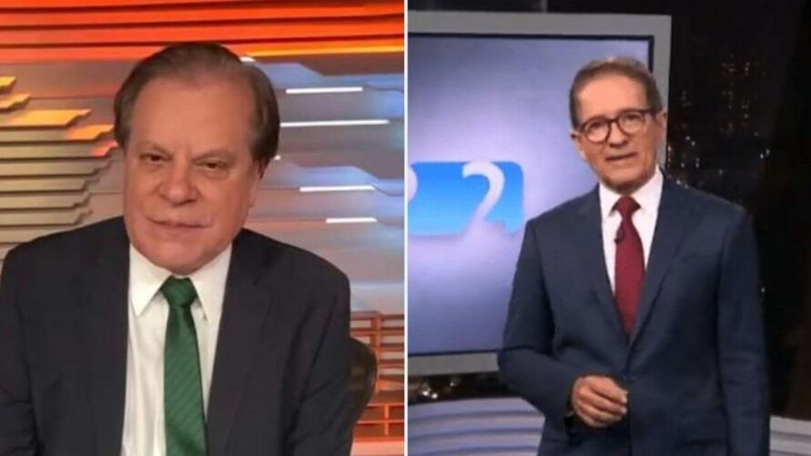 Chico Pinheiro e Carlos Tramontina comandavam apresentação de dois dos principais telejornais da Globo